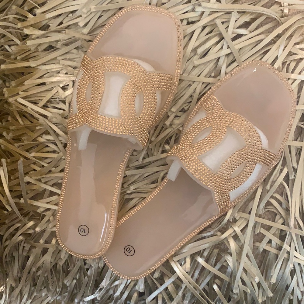 Rose gold slides